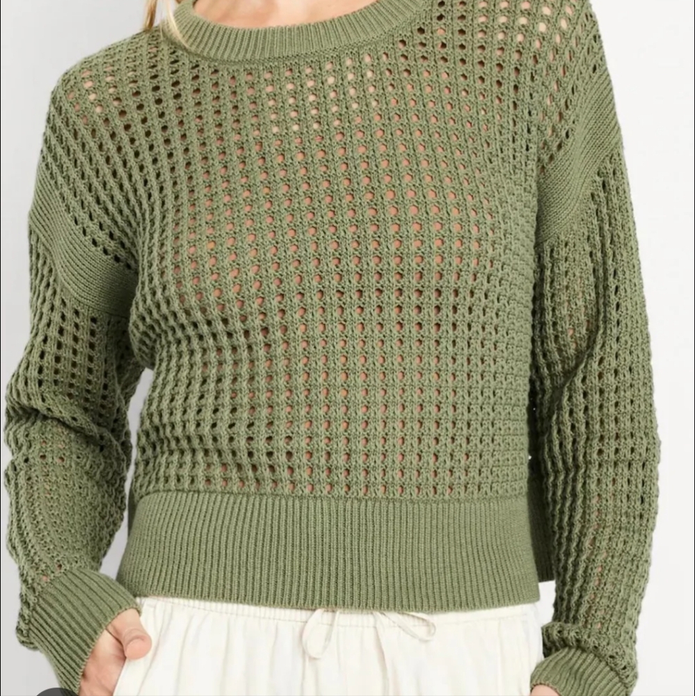 Green Knit Women's Sweater By Old Navy Size XS